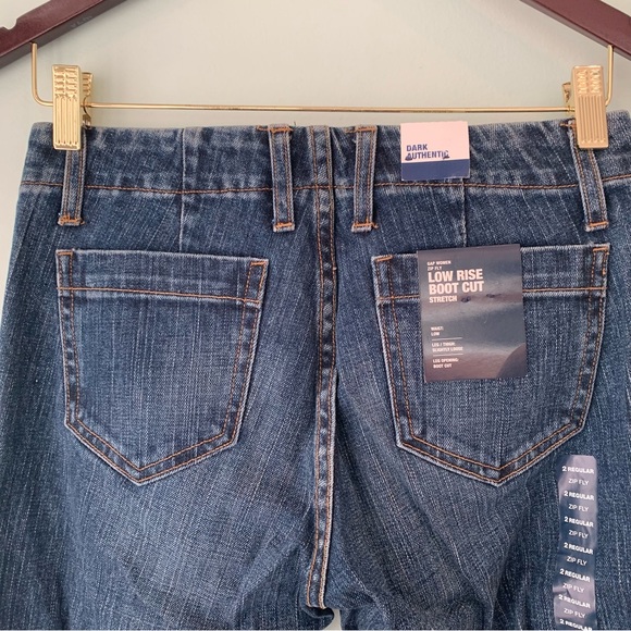 NWT Vintage GAP 2003 Low Rise Boot Cut Stretch Denim Jeans 2 Deadstock - Picture 7 of 8